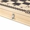 Шахматы, шашки, нарды 3 в 1 деревянные, лакированные, глянцевые, доска 40х40 см, ЗОЛОТАЯ СКАЗКА, 665364 - фото 11387218