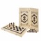 Шахматы, шашки, нарды 3 в 1 деревянные, лакированные, глянцевые, доска 40х40 см, ЗОЛОТАЯ СКАЗКА, 665364 - фото 11387238