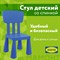 Стул детский со спинкой МАМОНТ синий, от 2 до 7 лет, безвредный пластик, 01.002.01.10.1 - фото 11388646