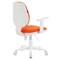 Кресло детское BRABIX "Fancy MG-201W", с подлокотниками, пластик белый, оранжевое, 532410, MG-201W_532410 - фото 11388767