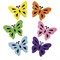 Наклейки из фетра "Бабочки", двухцветные, 6 шт., ассорти, ОСТРОВ СОКРОВИЩ, 661492 - фото 11389819