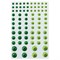 Стразы самоклеящиеся "Круглые", 6-15 мм, 80 шт., зеленые/салатовые, на подложке, ОСТРОВ СОКРОВИЩ, 661393 - фото 11389856