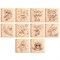 Заготовки деревянные для выжигания "Зверушки", 5 шт., 10 рисунков, 15х15 см, BRAUBERG HOBBY, 665304 - фото 11390766