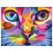 Картина по номерам 40х50 см, ОСТРОВ СОКРОВИЩ "Радужный кот", на подрамнике, акрил, кисти, 663320 - фото 11391716