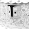 Картонный игровой развивающий Домик-раскраска "Новогодний", высота 130 см, BRAUBERG kids, 880365 - фото 11391899