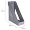 Лоток вертикальный для бумаг BRAUBERG "Basic", 265х100х285 мм, серый, 237010 - фото 11402105
