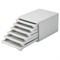 Блок из 6 закрытых лотков для бумаги, настольный, ERICH KRAUSE, А4+, 210х270х365 мм, серый, 63 - фото 11402572