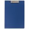 Папка-планшет BRAUBERG, А4 (340х240 мм), с прижимом и крышкой, картон/ПВХ, РОССИЯ, синяя, 221489 - фото 11405941