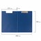Папка-планшет BRAUBERG, А4 (340х240 мм), с прижимом и крышкой, картон/ПВХ, РОССИЯ, синяя, 221489 - фото 11405944