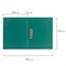 Папка с боковым металлическим прижимом BRAUBERG стандарт, зеленая, до 100 листов, 0,6 мм, 221627 - фото 11406129