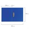 Папка с боковым металлическим прижимом BRAUBERG стандарт, синяя, до 100 листов, 0,6 мм, 221629 - фото 11406137