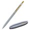 Ручка подарочная шариковая BRAUBERG Brioso, СИНЯЯ, корпус серебристый с золотистыми деталями, линия письма 0,5 мм, 143463 - фото 11424629