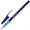Ручка шариковая масляная BRAUBERG "Oil Base", СИНЯЯ, корпус синий, узел 0,7 мм, линия письма 0,35 мм, 141634 - фото 11429541