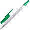 Ручка шариковая BRAUBERG "Line", ЗЕЛЕНАЯ, корпус прозрачный, узел 1 мм, линия письма 0,5 мм, 141342 - фото 11431549