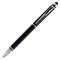 Ручка-стилус SONNEN для смартфонов/планшетов, СИНЯЯ, корпус черный, серебристые детали, линия письма 1 мм, 141589 - фото 11432000