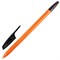 Ручка шариковая BRAUBERG "X-333 Orange", ЧЕРНАЯ, корпус оранжевый, узел 0,7 мм, линия письма 0,35 мм, 142410 - фото 11432228