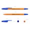 Ручка шариковая ERICH KRAUSE "R-301 Orange", СИНЯЯ, корпус оранжевый, узел 0,7 мм, линия письма 0,35 мм, 43194 - фото 11433384