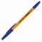 Ручка шариковая STAFF "C-51", СИНЯЯ, корпус оранжевый, узел 1 мм, линия письма 0,5 мм, 143332 - фото 11433591