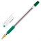 Ручка шариковая масляная с грипом MUNHWA "MC Gold", зеленая, корпус прозрачный, узел 0,5 мм, линия письма 0,3 мм, BMC-04 - фото 11433965