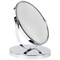 Зеркало настольное BRABIX, круглое, диаметр 17 см, двустороннее, с увеличением, металлическая рамка, 607422 - фото 11444270