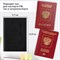 Обложка для паспорта натуральная кожа флоттер, "PASSPORT", кожаный уголок, черная, BRAUBERG, 238192 - фото 11449154