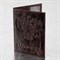Обложка для паспорта натуральная кожа пулап, 3D герб + тиснение "ПАСПОРТ", темно-коричневая, BRAUBERG, 238194 - фото 11449465