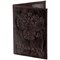 Обложка для паспорта натуральная кожа пулап, 3D герб + тиснение "ПАСПОРТ", темно-коричневая, BRAUBERG, 238194 - фото 11449466