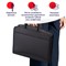 Папка-портфель пластиковая BRAUBERG А4+ (355х290х60 мм), выдвижные ручки, 9 отделений, 1 карман, черная, 225168 - фото 11449944