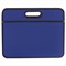 Сумка пластиковая BRAUBERG, А4+, 390х315х70 мм, на молнии, внешний карман, фактура бисер, синяя, 225167 - фото 11450025