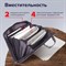 Папка-портфель пластиковая BRAUBERG А4+ (375х305х60 мм), 4 отделения, 2 кармана, серая, 228685 - фото 11450786