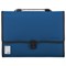 Папка-портфель пластиковая BRAUBERG "ДИПЛОМАТ" А4 (330х245х35 мм) 13 отделений, фактура "бисер", синяя, 226026 - фото 11451106