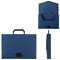 Портфель пластиковый STAFF А4 (320х225х36 мм), без отделений, синий, 229240 - фото 11451501