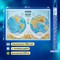 Карта мира физическая "Полушария" 101х69 см, 1:37М, интерактивная, в тубусе, BRAUBERG, 112376 - фото 11461699