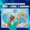 Карта мира физическая "Полушария" 101х69 см, 1:37М, интерактивная, в тубусе, BRAUBERG, 112376 - фото 11461701