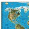 Карта настенная для детей "Мир", размер 116х79 см, ламинированная, 629, 450 - фото 11461754