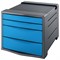 Блок из 4 закрытых лотков для бумаги, настольный, ESSELTE "VIVIDA", 285х245х365 мм, синий, 623961 - фото 11468804
