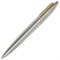 Ручка шариковая PARKER "Jotter Core Stainless Steel GT", корпус серебро, позолота, синяя, 1953182 101010142376 - фото 11517899