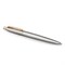 Ручка шариковая PARKER "Jotter Core Stainless Steel GT", корпус серебро, позолота, синяя, 1953182 101010142376 - фото 11517902