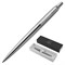 Ручка шариковая PARKER "Jotter Core Stainless Steel CT", корпус серебристый, детали хром, синяя, 1953170 101010142378 - фото 11517905