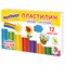 Пластилин мягкий ЮНЛАНДИЯ "ВЕСЕЛЫЙ ШМЕЛЬ", 12 цветов, 180 г, СО СТЕКОМ, 106672 - фото 11523091