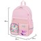 Рюкзак BRAUBERG PASTEL с термонашивками в комплекте, "Anime kitten", персиковый, 40х29х14 см, 272065 - фото 11559589