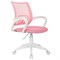 Кресло BRABIX "Fly MG-396W", с подлокотниками, пластик белый, сетка, розовое, 533008 - фото 11585329