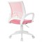 Кресло BRABIX "Fly MG-396W", с подлокотниками, пластик белый, сетка, розовое, 533008 - фото 11585331