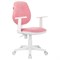 Кресло детское BRABIX "Fancy MG-201W", с подлокотниками, пластик белый, ткань вельветовая, розовое, 533009 - фото 11585347