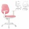 Кресло детское BRABIX "Fancy MG-201W", с подлокотниками, пластик белый, ткань вельветовая, розовое, 533009 - фото 11585348