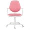 Кресло детское BRABIX "Fancy MG-201W", с подлокотниками, пластик белый, ткань вельветовая, розовое, 533009 - фото 11585349
