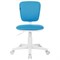 Кресло детское BRABIX "Joy MG-204W", без подлокотников, пластик белый, ткань TW, голубое, 533012 - фото 11585357