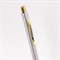 Ручка подарочная шариковая BRAUBERG Piano, СИНЯЯ, корпус серебристый с золотистым, линия письма 0,5 мм, 143472 - фото 11588020