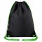 Мешок для обуви BRAUBERG плотный, карман на молнии, подкладка, 43х33 см, "Neon Green", 271625 - фото 11596479
