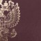 Папка адресная бумвинил с гербом России, формат А4, бордовая, индивидуальная упаковка, STAFF "Basic", 129576 - фото 9979360